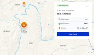 Breaking News! Gempa Magnitudo 4,4 Guncang Bantul, BMKG: Tidak Berpotensi Tsunami